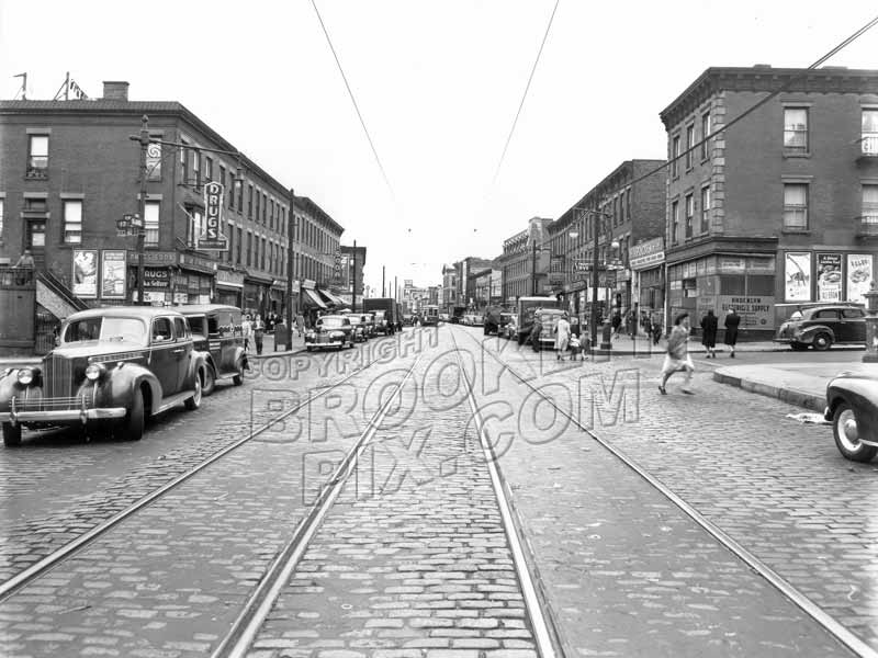 Fifth Avenue, northeast to 17th Street, present location of Prospect Expressway, 1946 Old Vintage Photos and Images