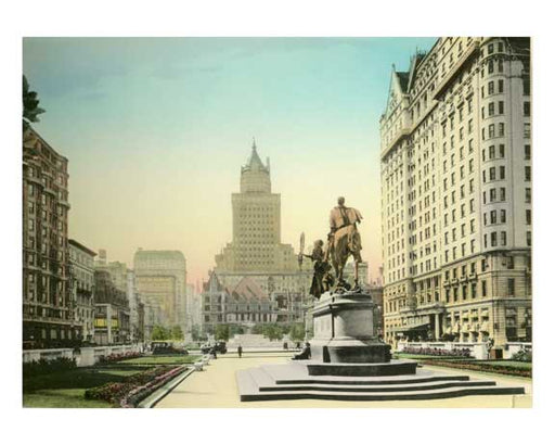 Fifth Avenue & the Plaza - Heckscher Building - General Sherman Statue - Hotel Plaza -  Midtown Manhattan Old Vintage Photos and Images