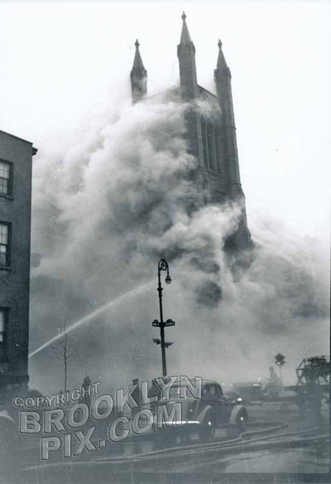 Fire at Christ Episcopal Church, Kane and Clinton Streets, February 26, 1939 Old Vintage Photos and Images
