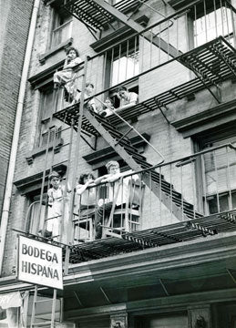 Fire Escape Scene Lower East Side 1952 Old Vintage Photos and Images