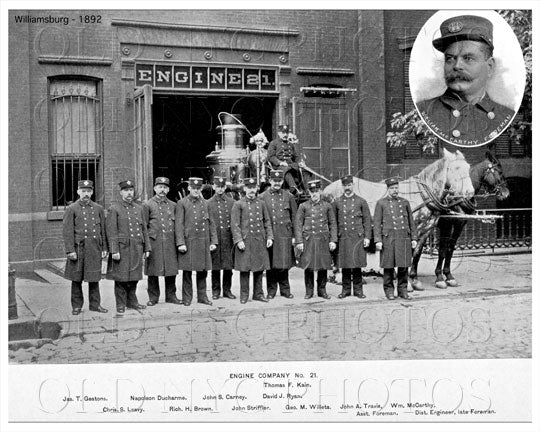 Firemen Engine Company 21 Williamsburg 1892 Old Vintage Photos and Images