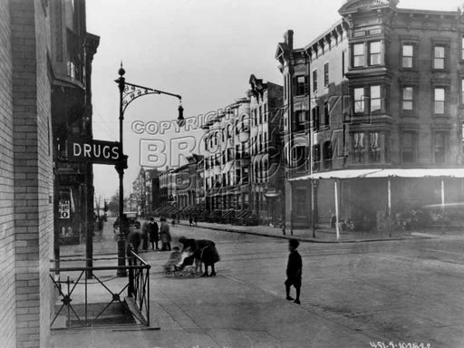 First Street northwest to Seventh Avenue; formerly the Port Road during the 1776 Battle of Brooklyn, 1922 Old Vintage Photos and Images