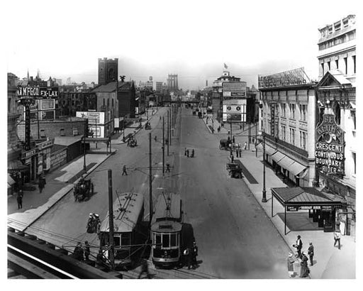 Flatbush Ave Ext. north from Fulton St 1912 Old Vintage Photos and Images