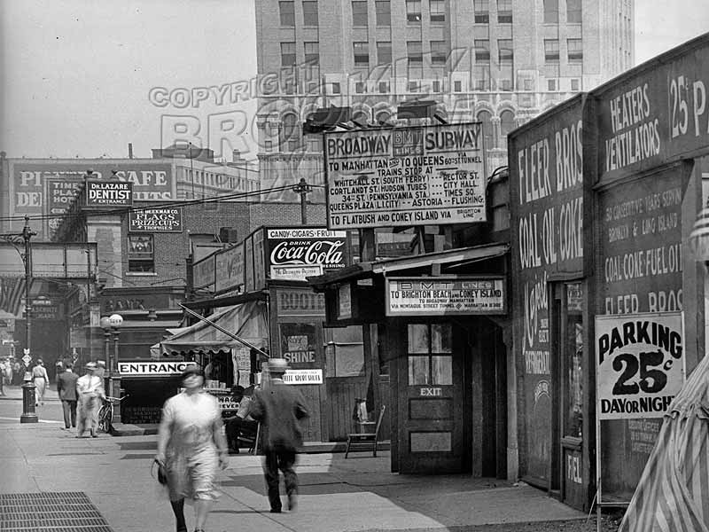 Flatbush Avenue and Fifth Avenues; Pacific Street in background, 1914 Old Vintage Photos and Images