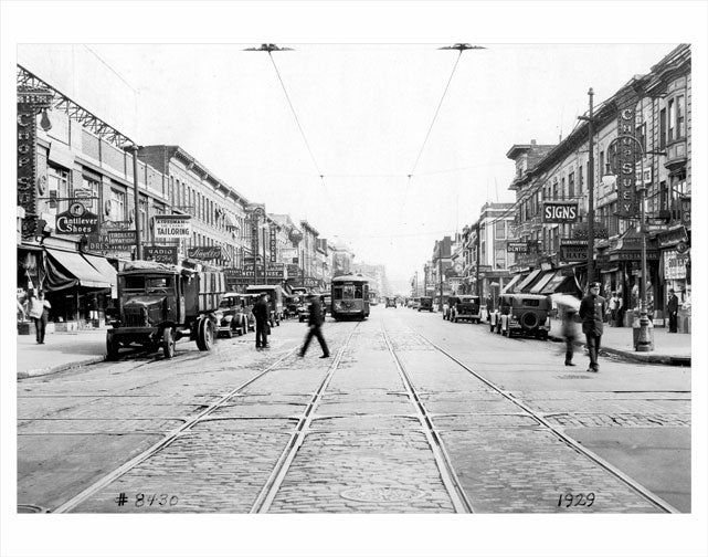 Flatbush Avenue from Church Avenue 1929 Old Vintage Photos and Images