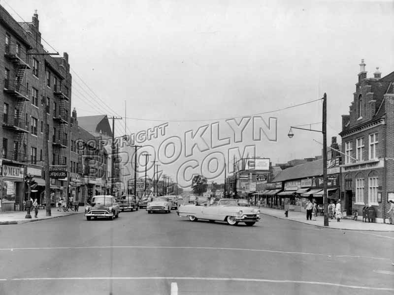 Flatbush Avenue looking north at Flatlands Avenue, 1957 Old Vintage Photos and Images