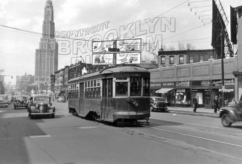 Flatbush Avenue looking north from 6th Avenue, 1948 Old Vintage Photos and Images