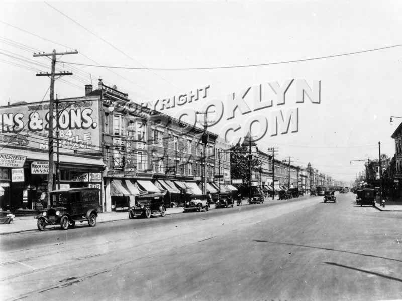 Flatbush Avenue looking north from East 29th Street to Glenwood Road, 1927 Old Vintage Photos and Images