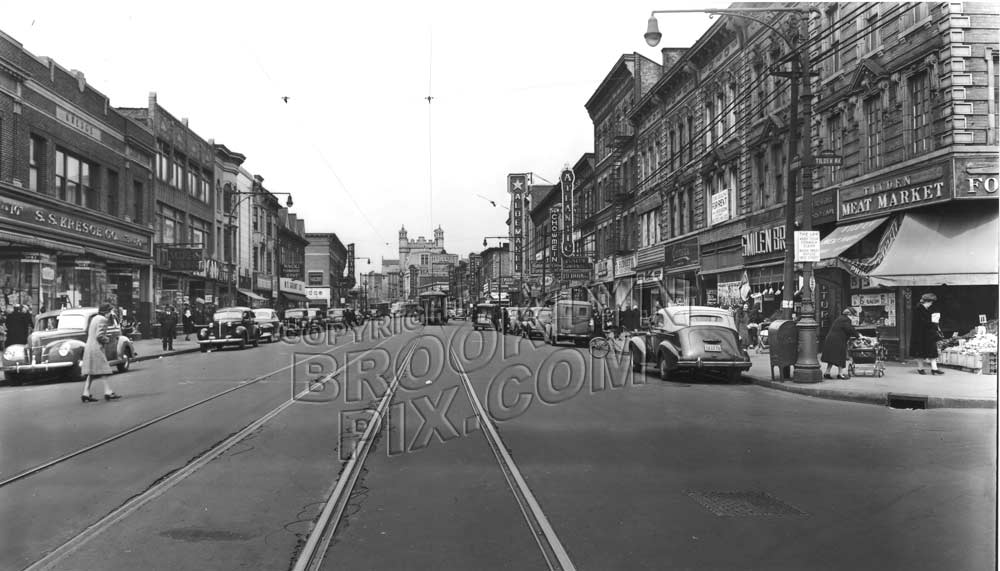 Flatbush Avenue, looking north from Tilden Avenue, 1949 Old Vintage Photos and Images
