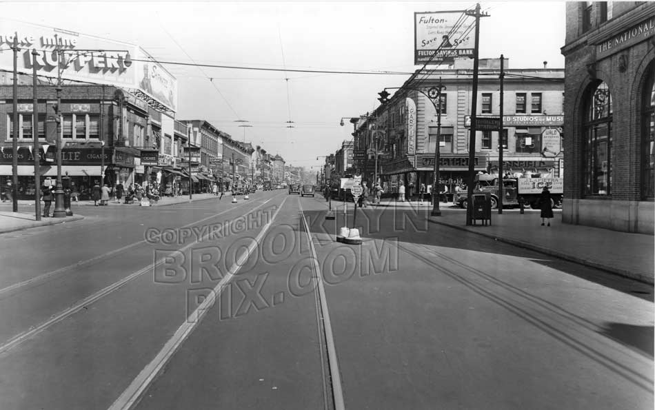 Flatbush Avenue, looking north to Church Avenue, 1944 Old Vintage Photos and Images
