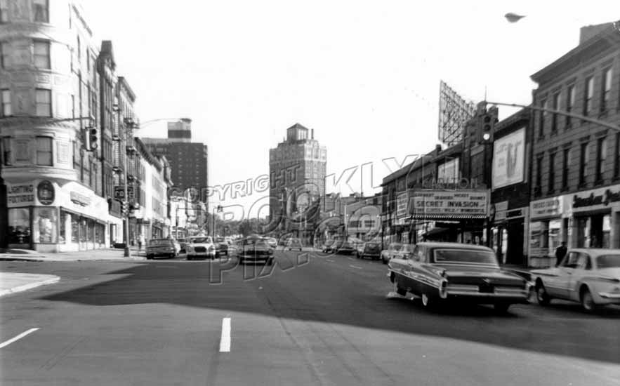 Flatbush Avenue looking south to Prospect Place and Seventh Avenue, 1964 Old Vintage Photos and Images