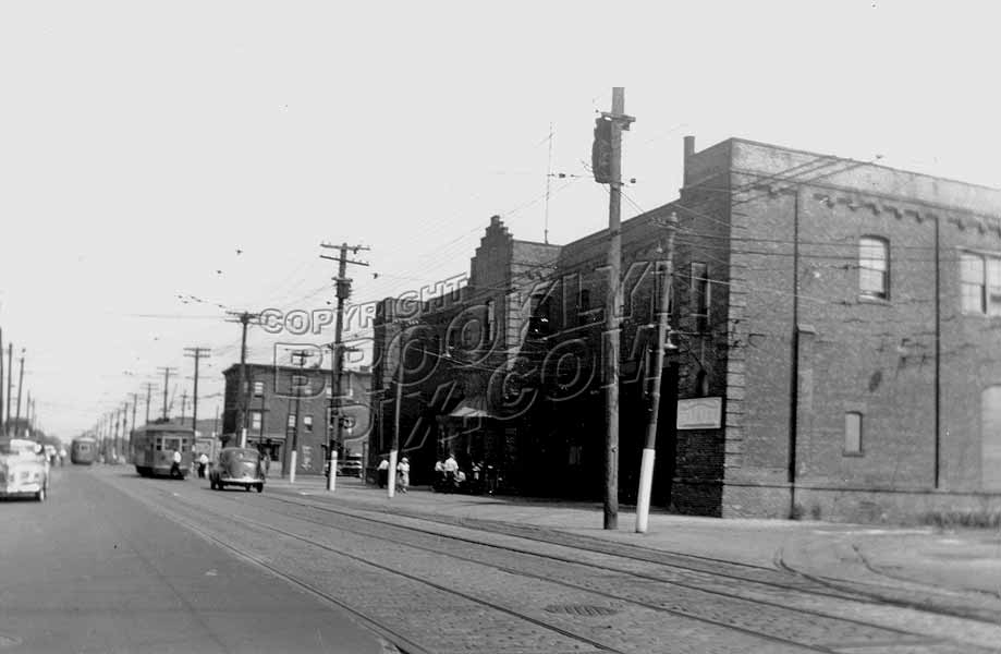 Flatbush Trolley Depot at Avenue N and East 49th Street, built 1908, demolished 1951, 1950 photo, now site of a playground Old Vintage Photos and Images