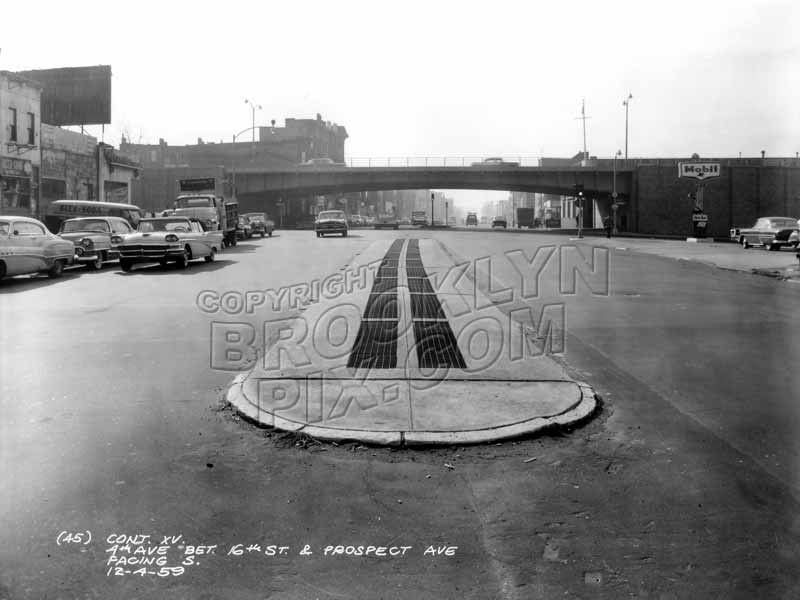 Fourth Avenue southwest to the new Prospect Expressway, December 1959 Old Vintage Photos and Images