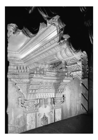 Fox Theater - ceiling and upper northwest wall detail in Grand Lobby  - 20 Flatbush Ave & 1 Nevins St. Old Vintage Photos and Images