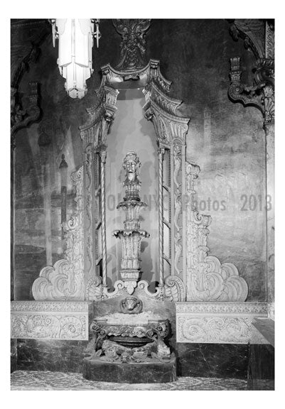 Fox Theater - Fountain niche at Grand Staircase landing - 20 Flatbush Ave & 1 Nevins St. Old Vintage Photos and Images
