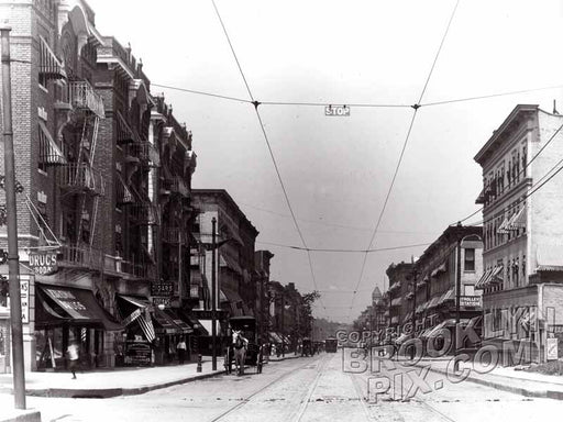 Franklin Avenue north from Eastern Parkway, 1915 Old Vintage Photos and Images