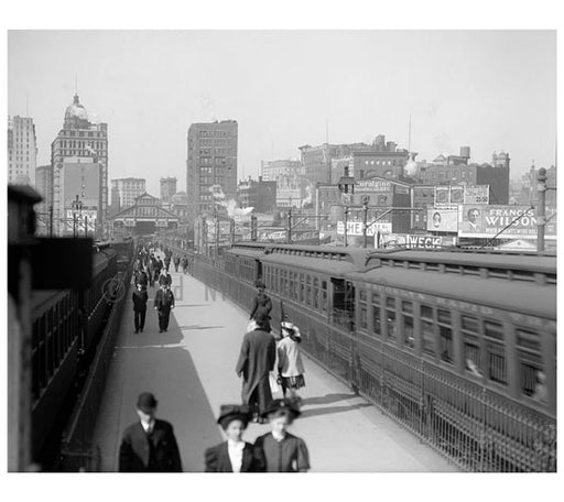 From Brooklyn Bridge looking at Manhattan 1900 Old Vintage Photos and Images