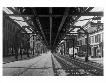 Fulton St Trolley Line - Brooklyn NY Old Vintage Photos and Images