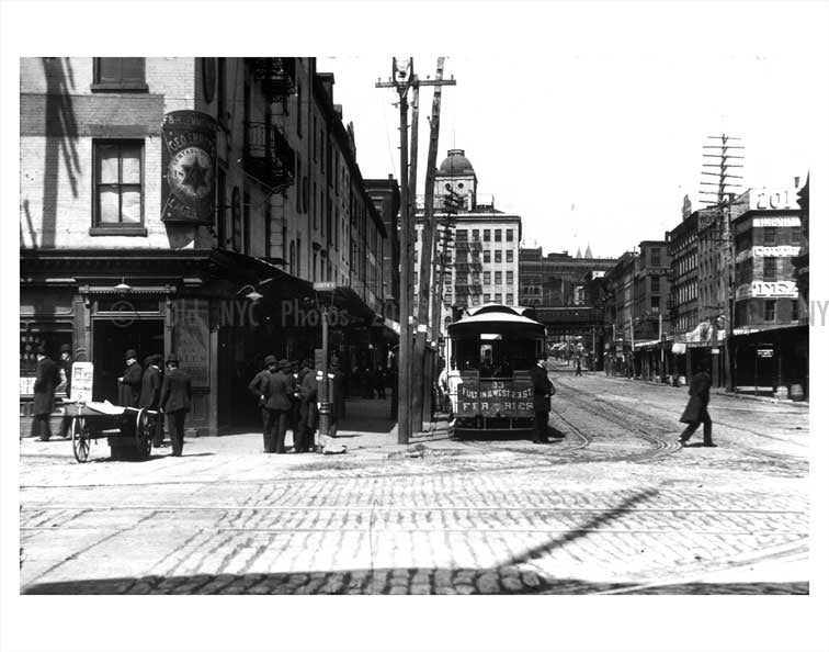 Fulton Street Ferry Trolley service Old Vintage Photos and Images