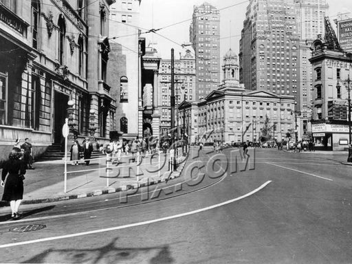 Fulton Street looking north from Boerum Place, 1944 Old Vintage Photos and Images