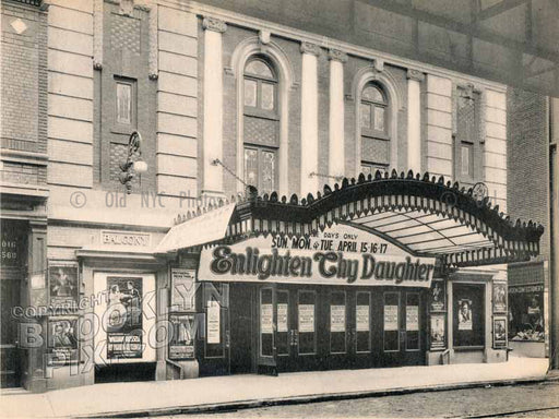 Garden Theater, mystery location under an elevated, 1917 Old Vintage Photos and Images