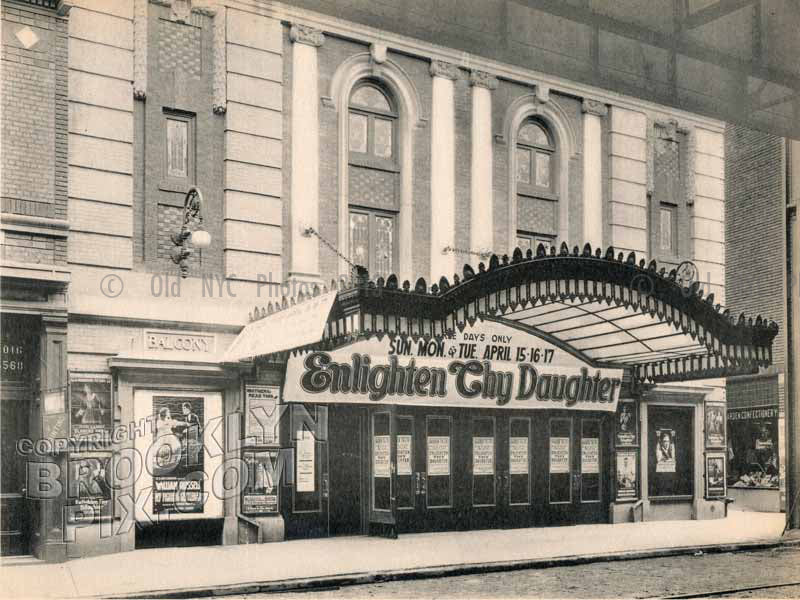 Garden Theater, mystery location under an elevated, 1917 Old Vintage Photos and Images