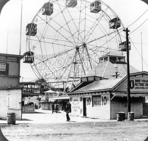 George C. Tilyou's original 1897 Ferris Wheel Old Vintage Photos and Images