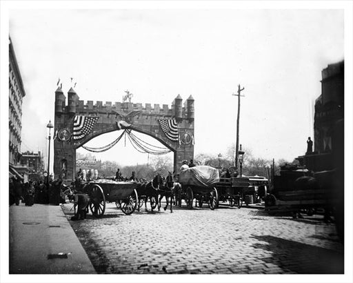 George Washingon Centennial Arch 1889 Union Square NYC Old Vintage Photos and Images