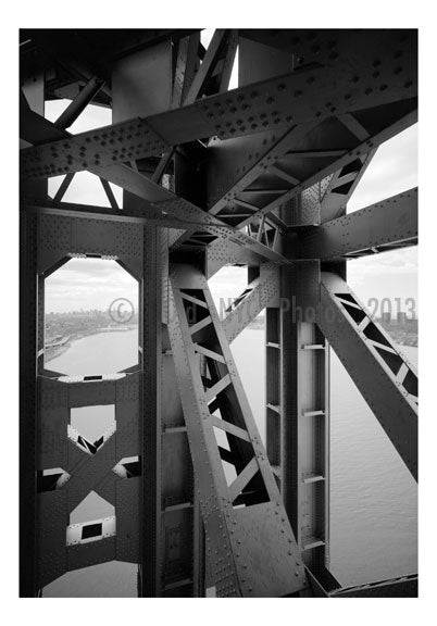 George Washington Bridge - detail showing superstruture Old Vintage Photos and Images