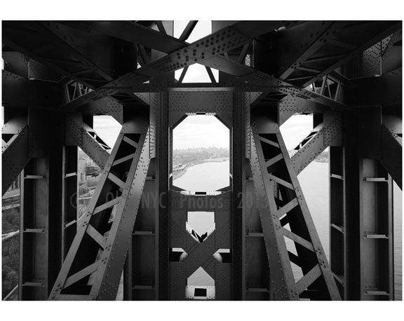 George Washington Bridge - detail showing superstruture steel work
