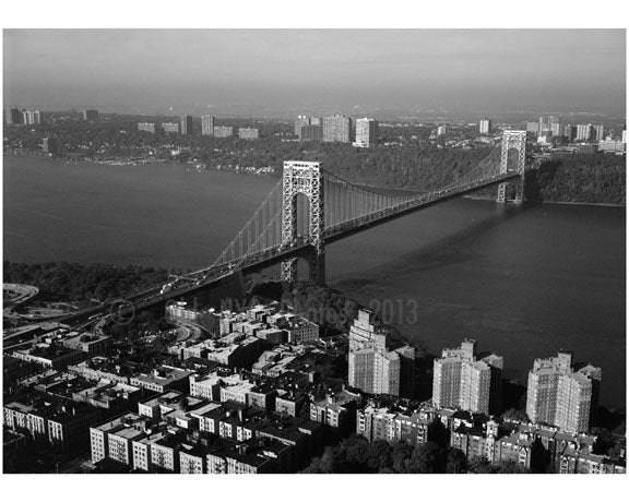 George Washington Bridge - from the northeast looking southeast Old Vintage Photos and Images