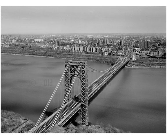 George Washington Bridge -general view looking toward Manhattan Old Vintage Photos and Images