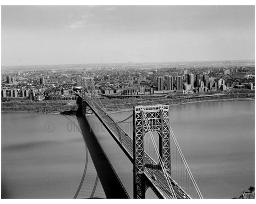 George Washington Bridge - looking towards Mnahattan Old Vintage Photos and Images