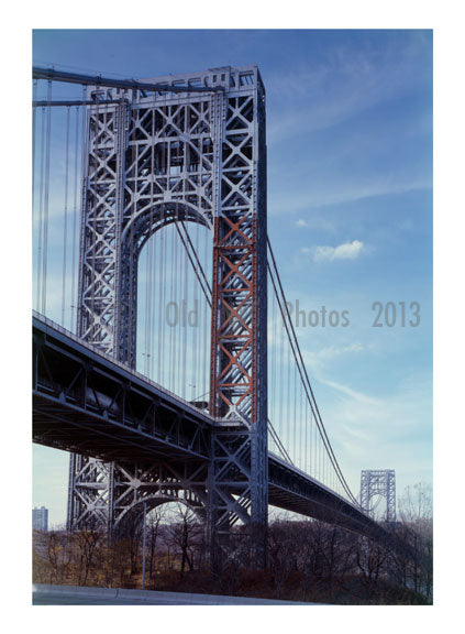 George Washington Bridge - looking west Old Vintage Photos and Images