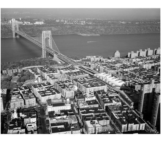 George Washington Bridge -New York approach looking west Old Vintage Photos and Images