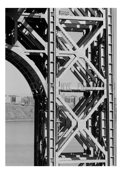 George Washington Bridge - upclose at the New Jersey End Old Vintage Photos and Images