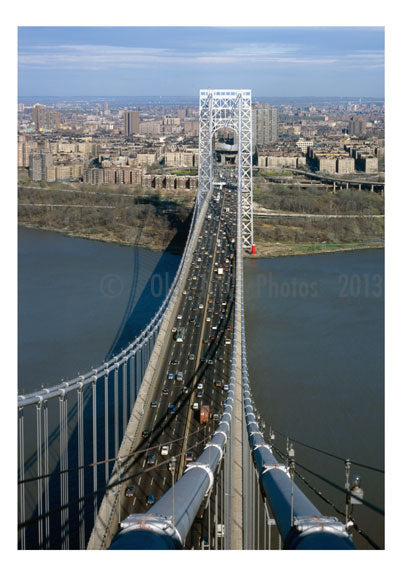 George Washington Bridge - view from top of the New Jersey tower