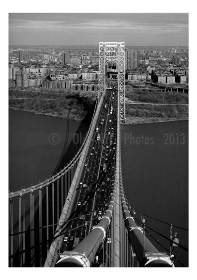 George Washington Bridge - view from top of the New Jersey tower A