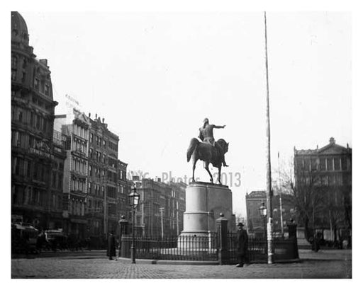 George Washington Statue Union Square 1890 Old Vintage Photos and Images