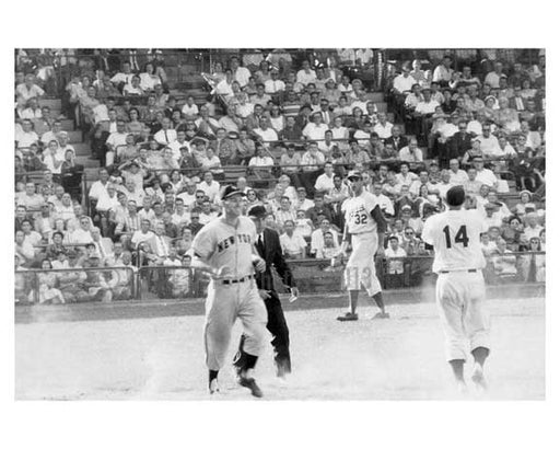 Gil Hodges & Sandy Koufax  at Ebbets Field 1957 Brooklyn NY