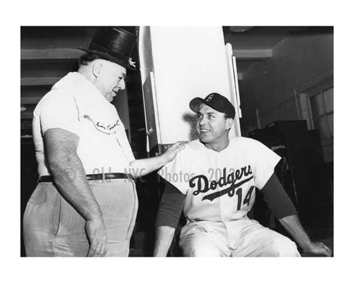 Gill Hodges in the  Dodger lockerroom- Ebbets Field - Flatbush - Brooklyn NY