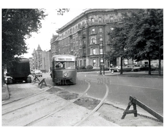 Grand Army Plaza Trolley line - Propsect Park Brooklyn NY Old Vintage Photos and Images
