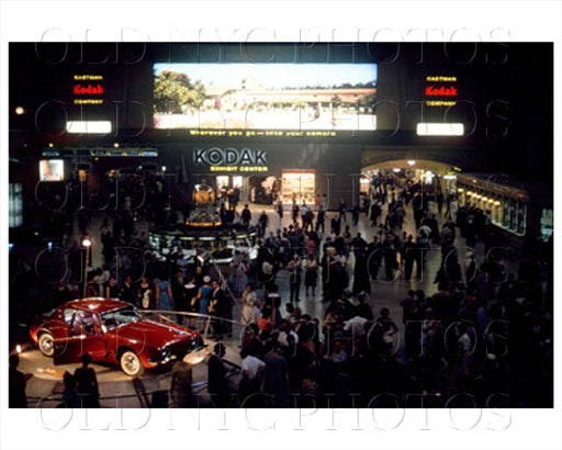 Grand Central Station NY with car and Kodak advertising 1962 Old Vintage Photos and Images