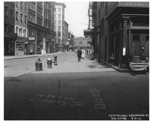 Greenwich Street - Greenwich Village - Manhattan  1914 A Old Vintage Photos and Images