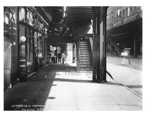 Greenwich Street - Greenwich Village - Manhattan  1914 B Old Vintage Photos and Images