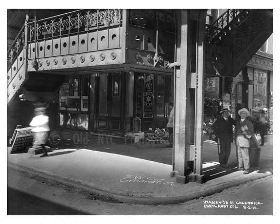 Greenwich Street - Greenwich Village - Manhattan  1914 D Old Vintage Photos and Images