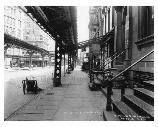 Greenwich Street - Greenwich Village - Manhattan  1914 O Old Vintage Photos and Images