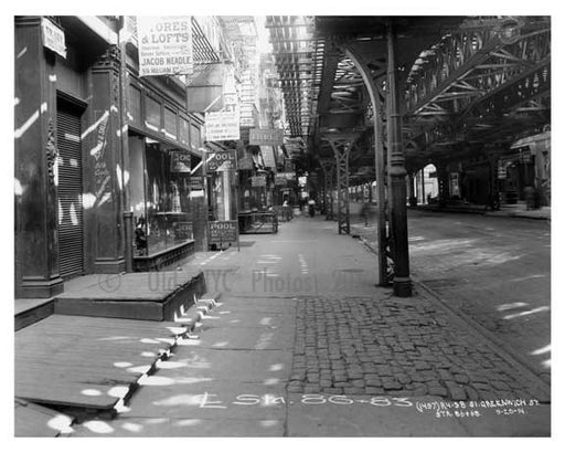 Greenwich Street - Greenwich Village - Manhattan  1914 AA Old Vintage Photos and Images
