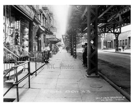 Greenwich Street - Greenwich Village - Manhattan  1914 BB Old Vintage Photos and Images