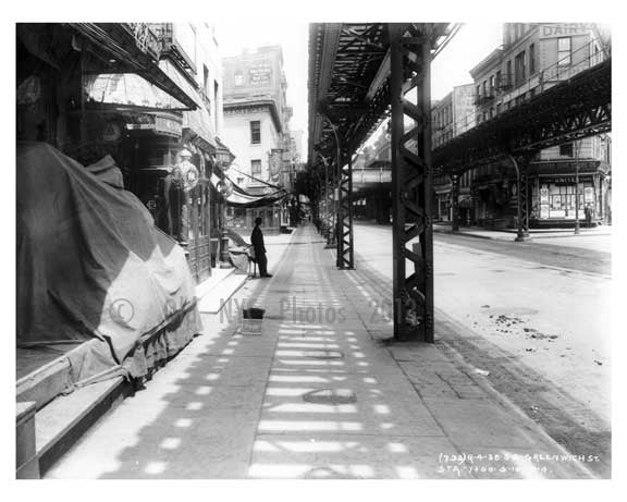 Greenwich Street - Greenwich Village - Manhattan 1914 Old Vintage Photos and Images